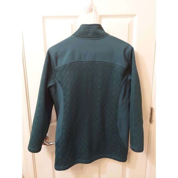 Swiss Tech Women's Front zip Jacket Teal Rain  Pockets Medium - Picture 2 of 10